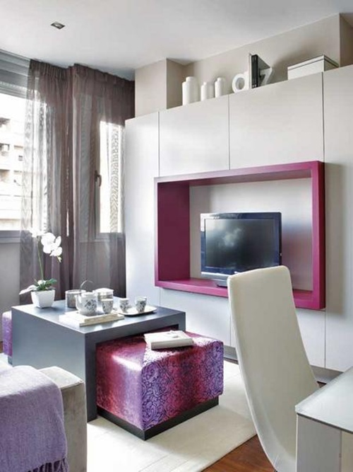 Ngắm căn hộ 45m² sử dụng gam tím hồng mà không "sến" 3