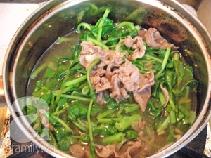Canh cải xoong nấu thịt bò thơm ngon bổ dưỡng 6