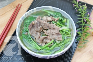 Canh cải xoong nấu thịt bò thơm ngon bổ dưỡng 7