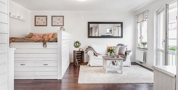 Căn hộ có giường ngủ nằm trong phòng khách mà vẫn riêng tư 1 can ho co giuong ngu nam trong phong khach ma van rieng tu Căn hộ có giường ngủ nằm trong phòng khách mà vẫn riêng tư