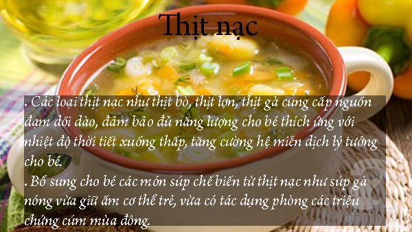 Thực phẩm giữ ấm trong những ngày lạnh