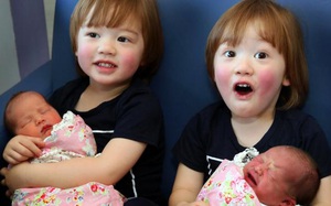 Sinh được 2 thiên thần nhỏ cực đáng yêu, bà mẹ lại tiếp tục gây sốc khi mang thai lần 2
