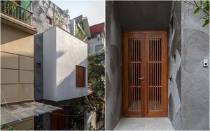 Ngôi nhà 66m² trong hẻm ấn tượng đến khó rời mắt nhờ bức tường cào vữa ở quận Cầu Giấy