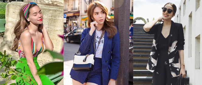 Ngọc Trinh khoe chân thon dài mướt mải, trong khi Hà Hồ lấp ló vòng 1 nóng bỏng
