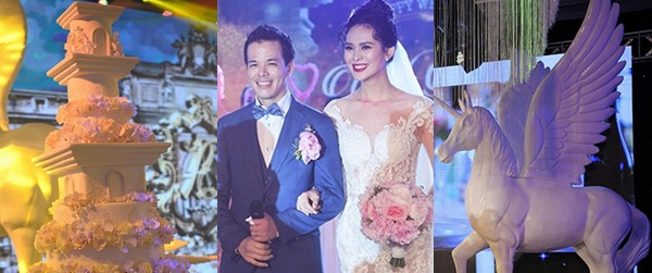 Choáng trước đám cưới xa hoa hơn 10 tỷ đồng của người đẹp Hoa hậu Hoàn vũ 2015 và "đại gia mía đường"