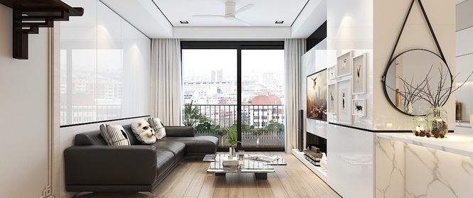 Tư vấn bố trí nội thất cho căn hộ 64m² từ vô số những nhược điểm thành không gian sống đáng mơ ước