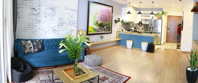 Chỉ với 300 triệu đồng, vợ chồng 8x đã biến căn hộ 76m² thành nơi nghỉ dưỡng cuối tuần ngay tại Hà Nội
