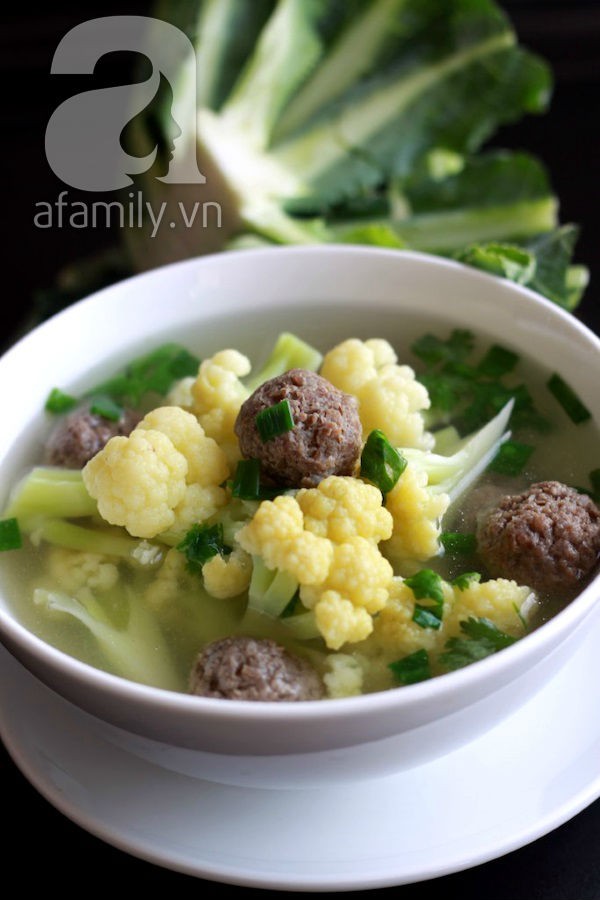 Canh súp lơ thịt bò