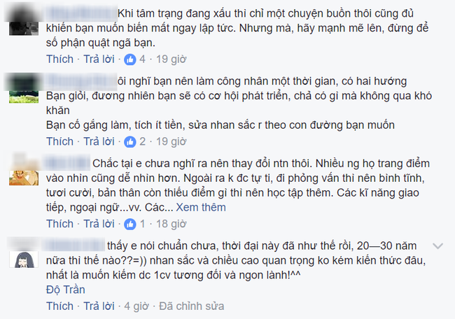 Lời chua xót của cô gái vì xấu xí nên không xin được việc, chẳng có ai yêu, chỉ muốn tự tử gây sốt mạng - Ảnh 4.