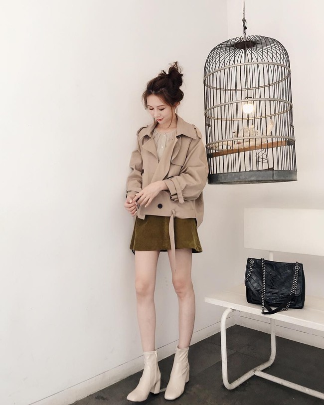 Ngại mặc trench coat vì sợ nuốt người”, nàng mét rưỡi có ngay một phiên bản dáng lửng giúp tôn chiều cao cực đỉnh này - Ảnh 5.