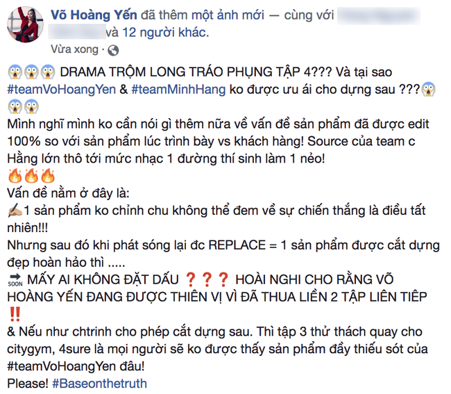 V&otilde; Ho&agrave;ng Yến - Minh Hằng tố The Face trộm long tr&aacute;o phụng, thay clip tốt cho đội Thanh Hằng để tạo chi&ecirc;u tr&ograve;  - Ảnh 3.