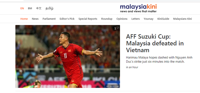 B&aacute;o đ&agrave;i, cổ động vi&ecirc;n khắp Đ&ocirc;ng Nam &Aacute; đồng loạt đưa tin ch&uacute;c mừng đội tuyển Việt Nam v&ocirc; địch AFF Cup 2018 - Ảnh 3.