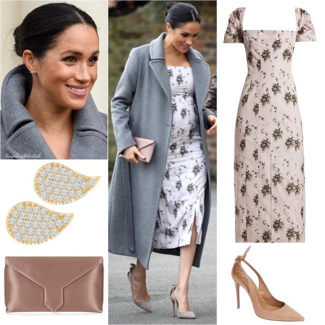 Bụng bầu vượt mặt vẫn diện v&aacute;y &ocirc;m, mang gi&agrave;y cao g&oacute;t, Meghan Markle lộ 4 điểm g&acirc;y tranh c&atilde;i - Ảnh 3.