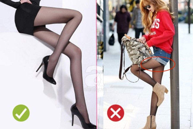 Quần tất da chân sẽ rất dễ biến bạn thành thảm họa thời trang nếu còn mặc theo cách này - Ảnh 6.
