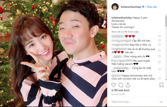 2 năm kỷ niệm ng&agrave;y cưới 1 lời ch&uacute;c, đ&acirc;y mới l&agrave; điều Trấn Th&agrave;nh muốn nhắn nhủ tới Hari Won - Ảnh 1.