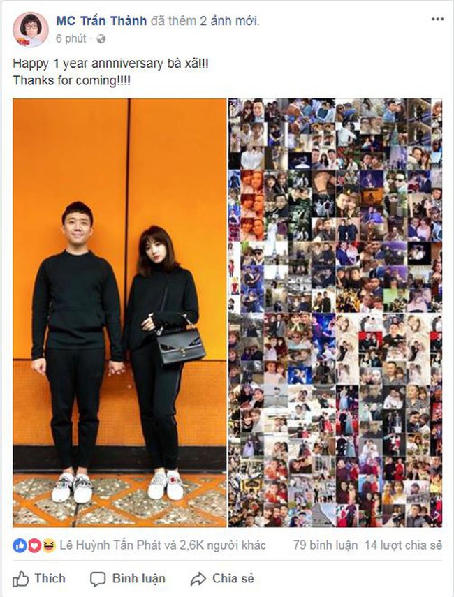 2 năm kỷ niệm ng&agrave;y cưới 1 lời ch&uacute;c, đ&acirc;y mới l&agrave; điều Trấn Th&agrave;nh muốn nhắn nhủ tới Hari Won - Ảnh 2.