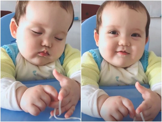 Đang ăn bỗng muốn lăn ra ngủ, cậu b&eacute; khiến d&acirc;n mạng đổ rần v&igrave; biểu cảm đ&aacute;ng y&ecirc;u qu&aacute; mức  - Ảnh 3.