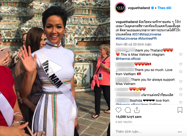 Giữa d&agrave;n cả trăm người đẹp, HHen Ni&ecirc; thuộc số hiếm được chọn xuất hiện tr&ecirc;n Instagram của Vogue Th&aacute;i với &aacute;o d&agrave;i lạ - Ảnh 1.