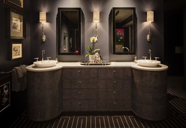Điểm danh những căn phòng tắm thiết kế bồn rửa tay đôi khiến bạn khó có thể chối từ - Ảnh 9.
