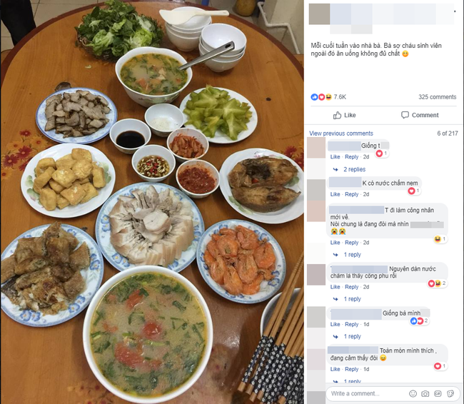 Ch&agrave;ng trai khoe m&acirc;m cơm b&agrave; nấu v&igrave; sợ ch&aacute;u trai ăn uống thiếu chất khiến ai nh&igrave;n v&agrave;o cũng nhớ nh&agrave; - Ảnh 1.