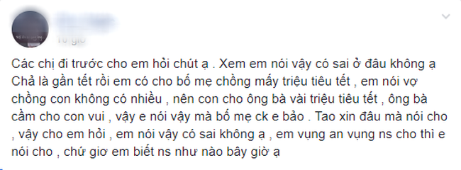 N&agrave;ng d&acirc;u tức v&igrave; đưa bố mẹ chồng tiền ti&ecirc;u Tết c&ograve;n bị mắng nặng nề, h&oacute;a ra chỉ v&igrave; một lời th&ocirc;i - Ảnh 1.