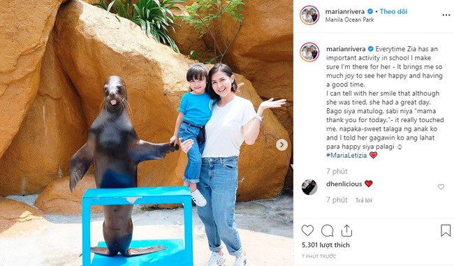 "Mỹ nhân đẹp nhất Philippines" Marian Rivera khoe lần đầu con gái tới thủy cung, biểu cảm đáng yêu của Zia gây sốt mạng xã hội - Ảnh 1.