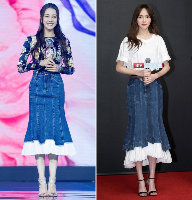 Địch Lệ Nhiệt Ba, Đường Y&ecirc;n mặc đẹp l&agrave; vậy, đến Thẩm Nguyệt lại bị &ldquo;d&igrave;m d&aacute;ng&rdquo; thảm thương khi diện c&ugrave;ng 1 kiểu v&aacute;y - Ảnh 1.