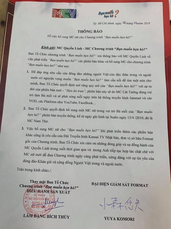 MC Quyền Linh l&ecirc;n tiếng b&ecirc;nh vực Nam Thư giữa l&agrave;n s&oacute;ng tẩy chay từ dư luận, tiết lộ l&yacute; do C&aacute;t Tường kh&ocirc;ng tiếp tục dẫn dắt &ldquo;Bạn muốn hẹn h&ograve;&rdquo; - Ảnh 3.