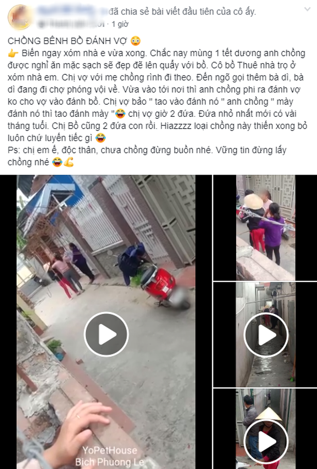 X&ocirc;n xao cảnh vợ bắt quả tang chồng đi chơi với bồ ng&agrave;y đầu năm nhưng lại bị chồng b&ecirc;nh bồ đ&aacute;nh lại: ''M&agrave;y đ&aacute;nh n&oacute; th&igrave; tao đ&aacute;nh m&agrave;y'' - Ảnh 1.