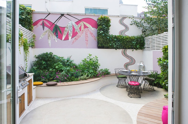 Thiết kế mảnh sân sau thành góc thư giãn đẹp mê mẩn với điểm nhấn lãng mạn từ màu hồng - Ảnh 5.