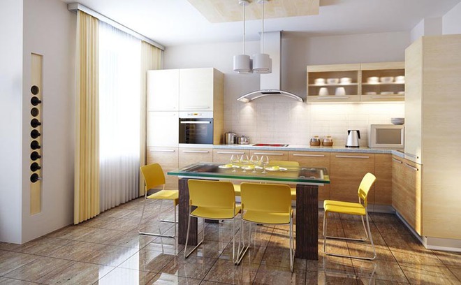 Sơn trắng toàn bộ không gian kết hợp nội thất gỗ - màu công thức cho một căn bếp nhỏ tinh tế và hiện đại - Ảnh 2.