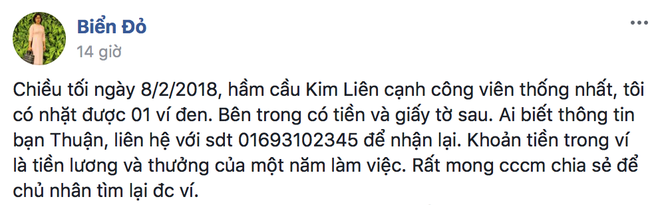 Tin ấm lòng: Lại thêm một thanh niên làm rơi hết tiền dành dụm ăn Tết được người tốt trả lại toàn bộ - Ảnh 1.