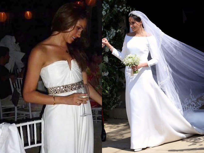 Váy cưới của Meghan Markle trong hôn lễ với người chồng đầu và váy cưới hiện tại: cả một sự lên đời ngoạn mục - Ảnh 2. Váy cưới của Meghan Markle trong hôn lễ với người chồng đầu và váy cưới hiện tại: cả một sự lên đời ngoạn mục - Ảnh 2.