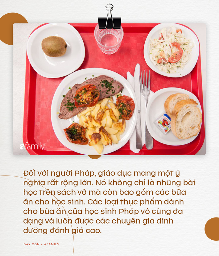 Nhìn vào thực đơn ăn trưa của học sinh Pháp, không ít trường quốc tế của Việt Nam phải muối mặt vì độ dinh dưỡng không bằng một góc - Ảnh 2.
