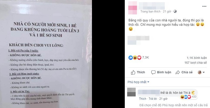 Bảng nội quy dành cho khách đến chơi nhà có em bé khiến dân mạng vỗ tay cười ầm ĩ, đặc biệt có 1 chi tiết mẹ bỉm sữa nào cũng đồng tình - Ảnh 3.