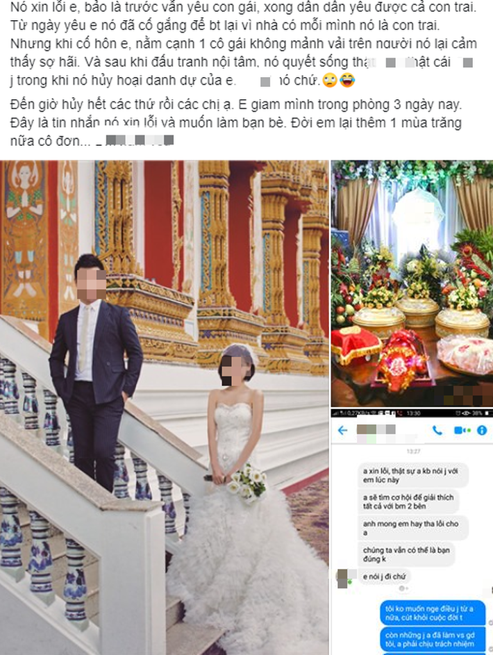 Sau khi chụp ảnh cưới ở Thái Lan và lễ ăn hỏi hoành tráng cùng màn trao thân của cô dâu, chú rể thú nhận sốc: 
