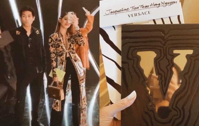 "Rich Kid" Thảo Tiên xuất hiện cùng cậu em trai cực bảnh tại show thời trang Versace