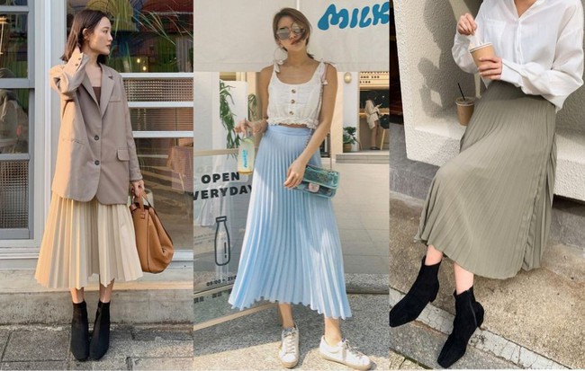 Chân váy xếp li vẫn hot điên đảo và bạn nên “ghim” 12 ý tưởng diện item này cho sành điệu bằng chị bằng em