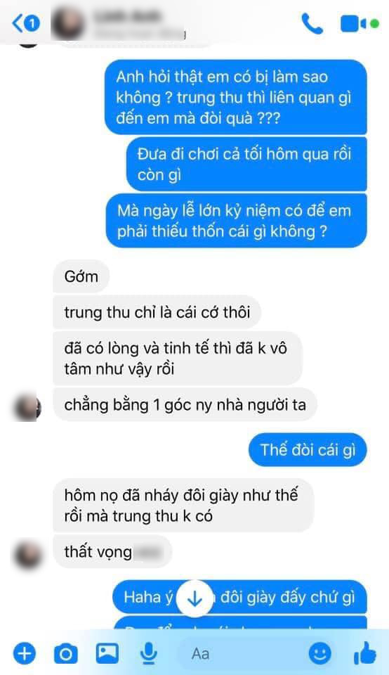 Cô gái đòi bạn trai tặng quà Tết Trung thu với lý do `` yêu gái thủ đô thì phải đầu tư '', màn trở lại `` anh kể em nghe đi '' của nam chính khiến cư dân mạng hài lòng - Ảnh 3. Cô gái đòi bạn trai tặng quà Tết Trung thu với lý do `` yêu gái thủ đô thì phải đầu tư '', màn trở lại `` anh kể em nghe đi '' của nam chính khiến cư dân mạng hài lòng - Ảnh 3.