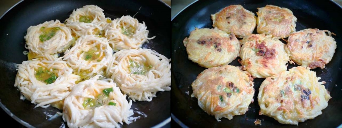 Bánh khoai nóng hổi thơm ngon cho ngày mưa gió - Ảnh 4.