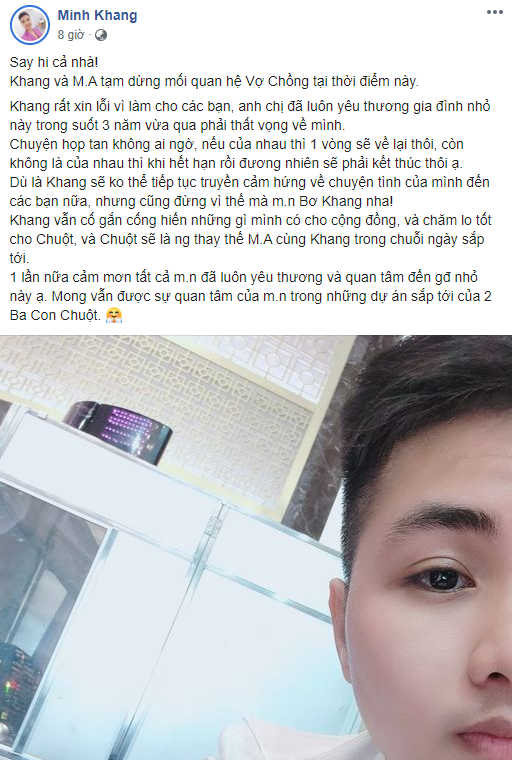Cặp đôi chuyển giới hot MXH đã chính thức &quot;toang&quot;: &quot;Người đàn ông đầu tiên ở Việt Nam mang thai&quot; lên tiếng bức xúc trên facebook cá nhân - Ảnh 1.