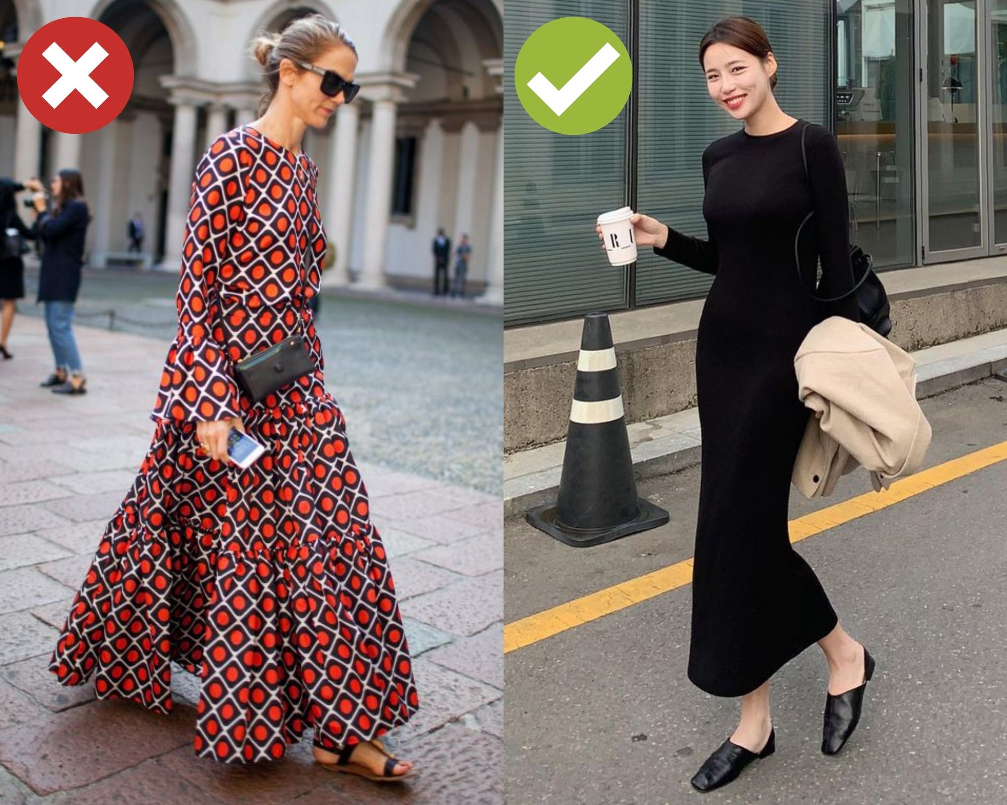 4 sai lầm khi diện váy dài khiến chị em bị dìm dáng thảm hại, mét 70 cũng thành mét rưỡi như chơi - Ảnh 4. 4 sai lầm khi diện váy dài khiến chị em bị dìm dáng thảm hại, mét 70 cũng thành mét rưỡi như chơi - Ảnh 4.