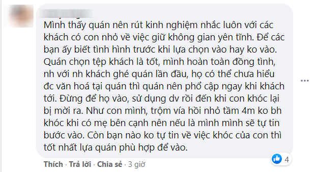 Con 4 tháng khóc nên mẹ bị đuổi khỏi quán,  - Ảnh 8.