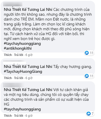 Hương Giang tiếp tục bị antifan tấn công dữ dội, chương trình dành cho thiếu nhi quay tận 6 tháng trước cũng bị dọa tẩy chay, đòi cắt sóng - Ảnh 5.