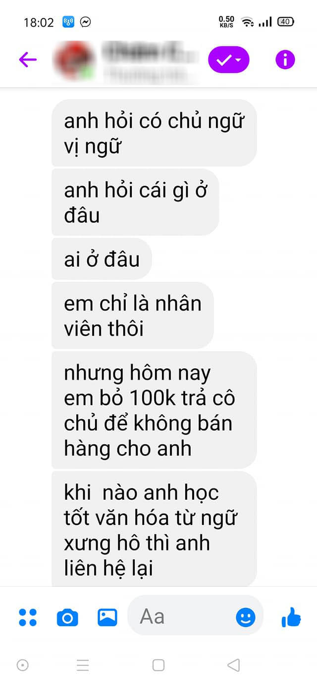 Bị block trong một nốt nhạc vì hỏi trống không, &quot;thượng đế&quot; ấm ức lên than, nhưng dân tình rào rào ủng hộ lời răn cực chất của shop - Ảnh 2.