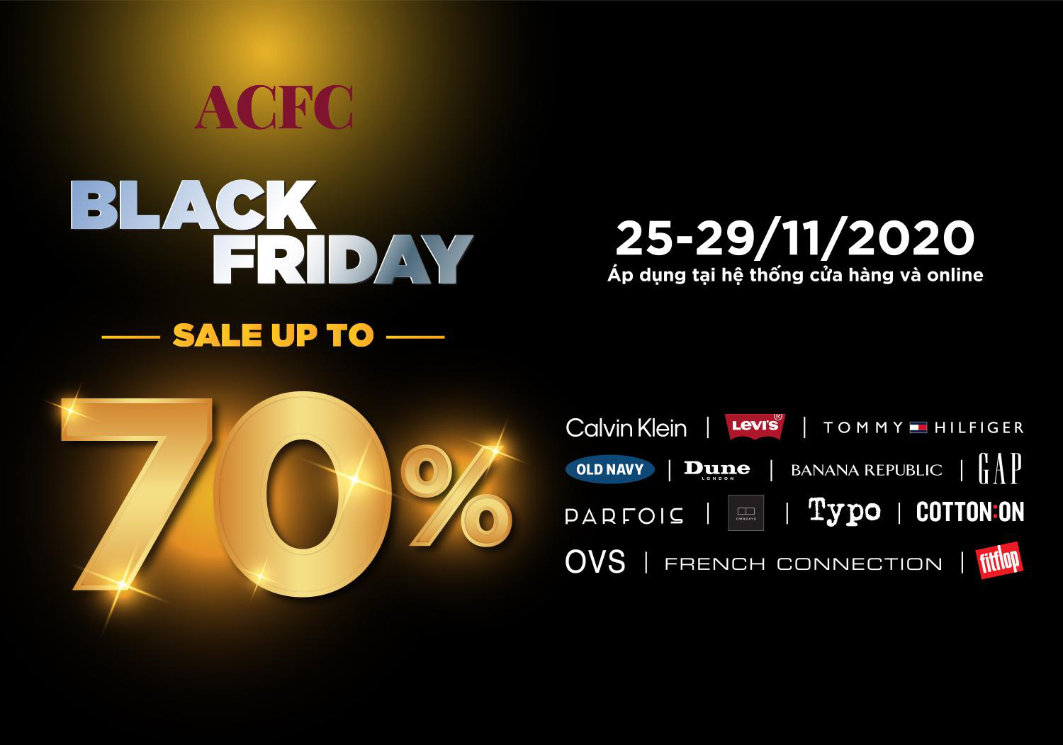 ACFC Black Friday - Bùng nổ siêu ưu đãi giảm đến 70% từ các thương hiệu đình đám - Ảnh 1. ACFC Black Friday - Bùng nổ siêu ưu đãi giảm đến 70% từ các thương hiệu đình đám - Ảnh 1.