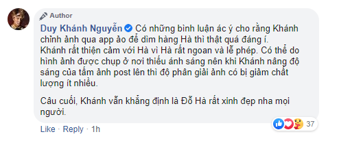 Duy Khánh phản ứng gay gắt khi bị mỉa mai cố tình chỉnh sửa ảnh để &quot;dìm hàng&quot; Tân Hoa hậu Việt Nam - Ảnh 1.