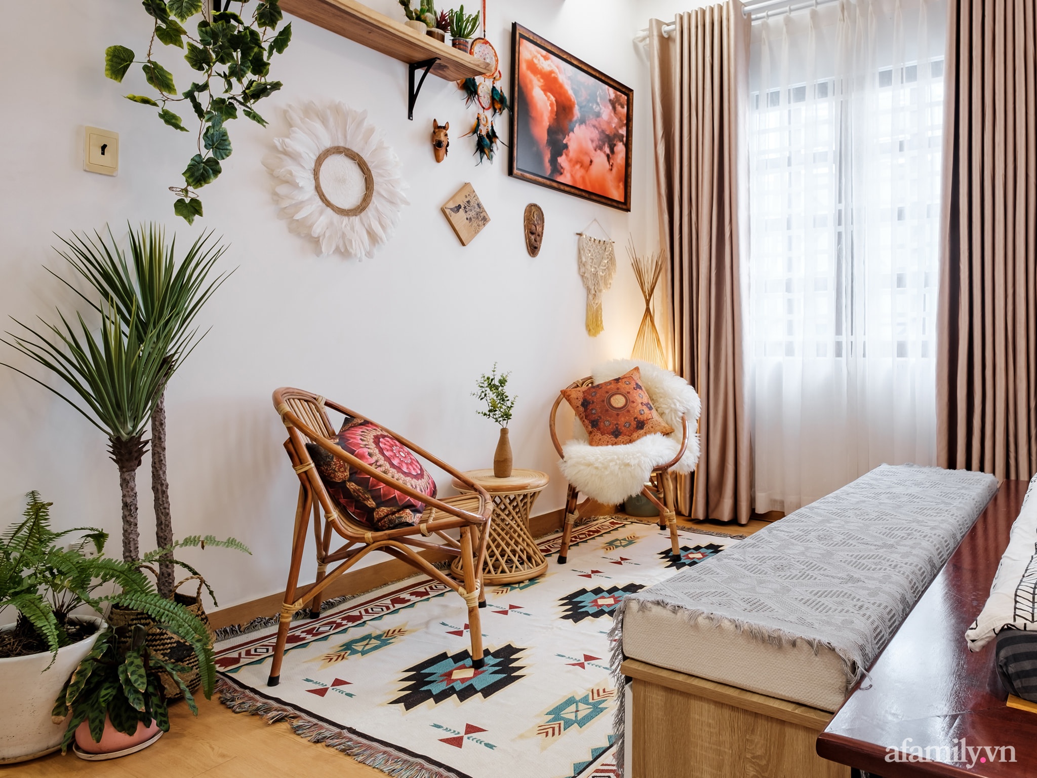 Cải tạo phòng ngủ cũ thành phòng tân hôn đẹp lãng mạn theo phong cách Boho với chi phí décor 50 triệu đồng ở Sài Gòn - Ảnh 11.