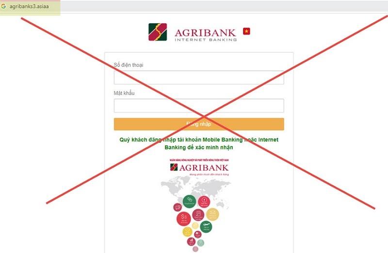 Xuất hiện trang web giả mạo Agribank để lừa đảo - Ảnh 1.