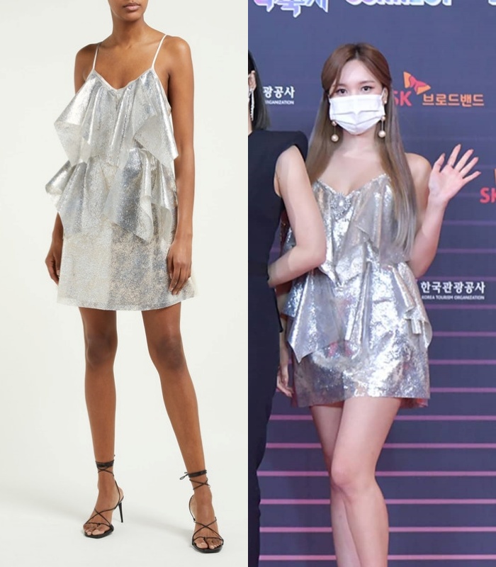 Đỉnh cao "phá đồ hiệu" nào bằng stylist của Twice: Cắt váy hiệu thành váy chợ, biến Tzuyu thành trò hề trên sân khấu - Ảnh 2. Đỉnh cao "phá đồ hiệu" nào bằng stylist của Twice: Cắt váy hiệu thành váy chợ, biến Tzuyu thành trò hề trên sân khấu - Ảnh 2.